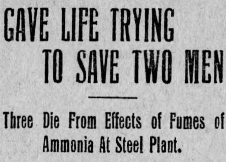 Ammonia Accident 1917