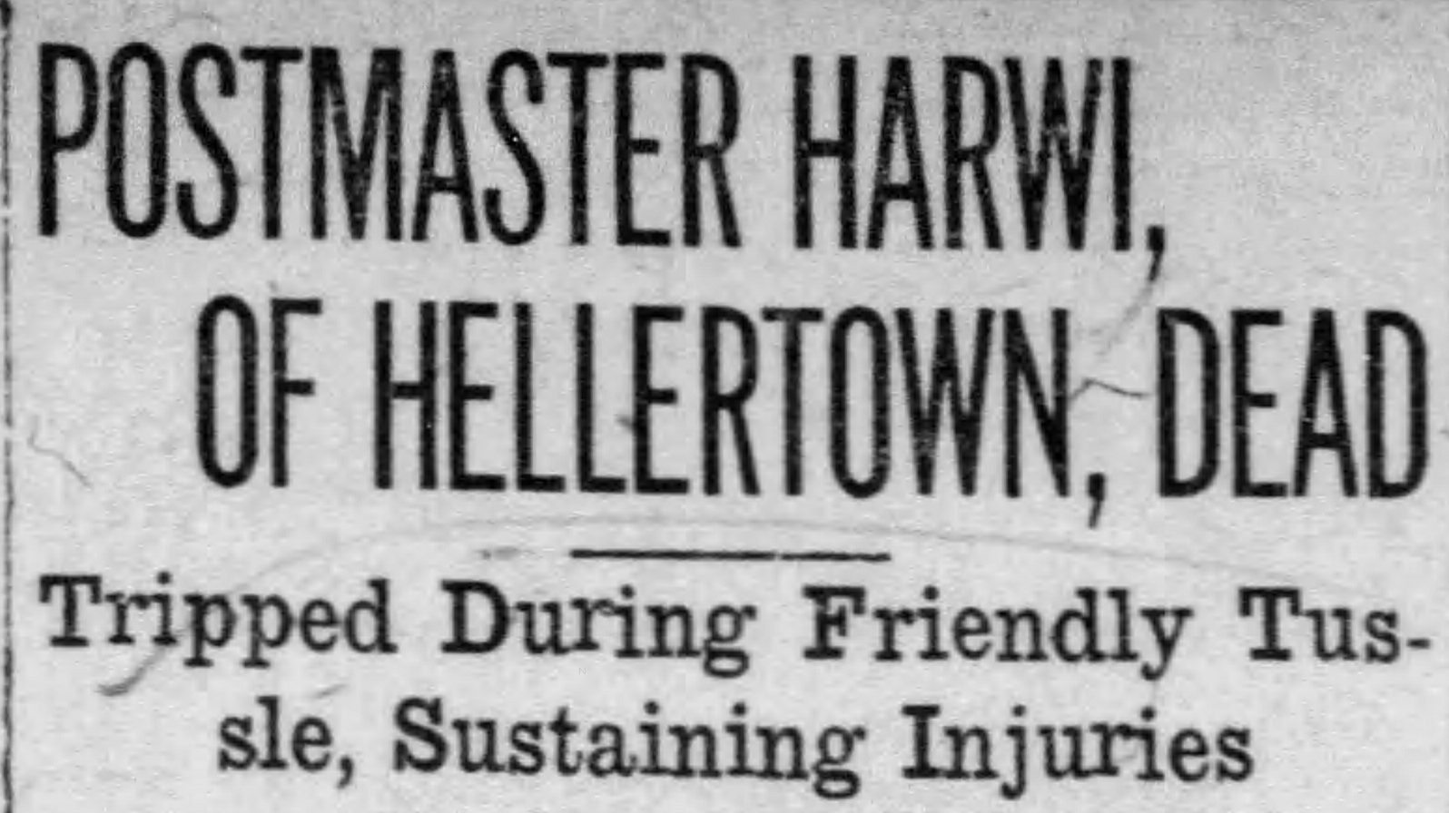 Harwi Hellertown Postmaster