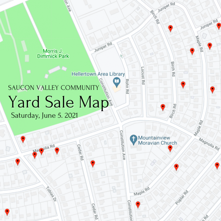 The 2021 Saucon Valley Community Yard Sale Map Saucon Source