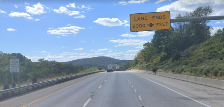 I-78 Hit and Run Lane Ends