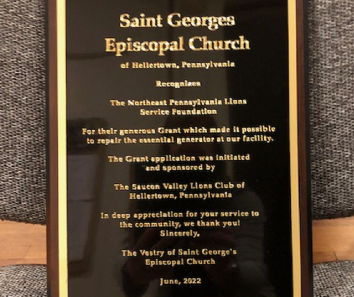 St George Generator Plaque