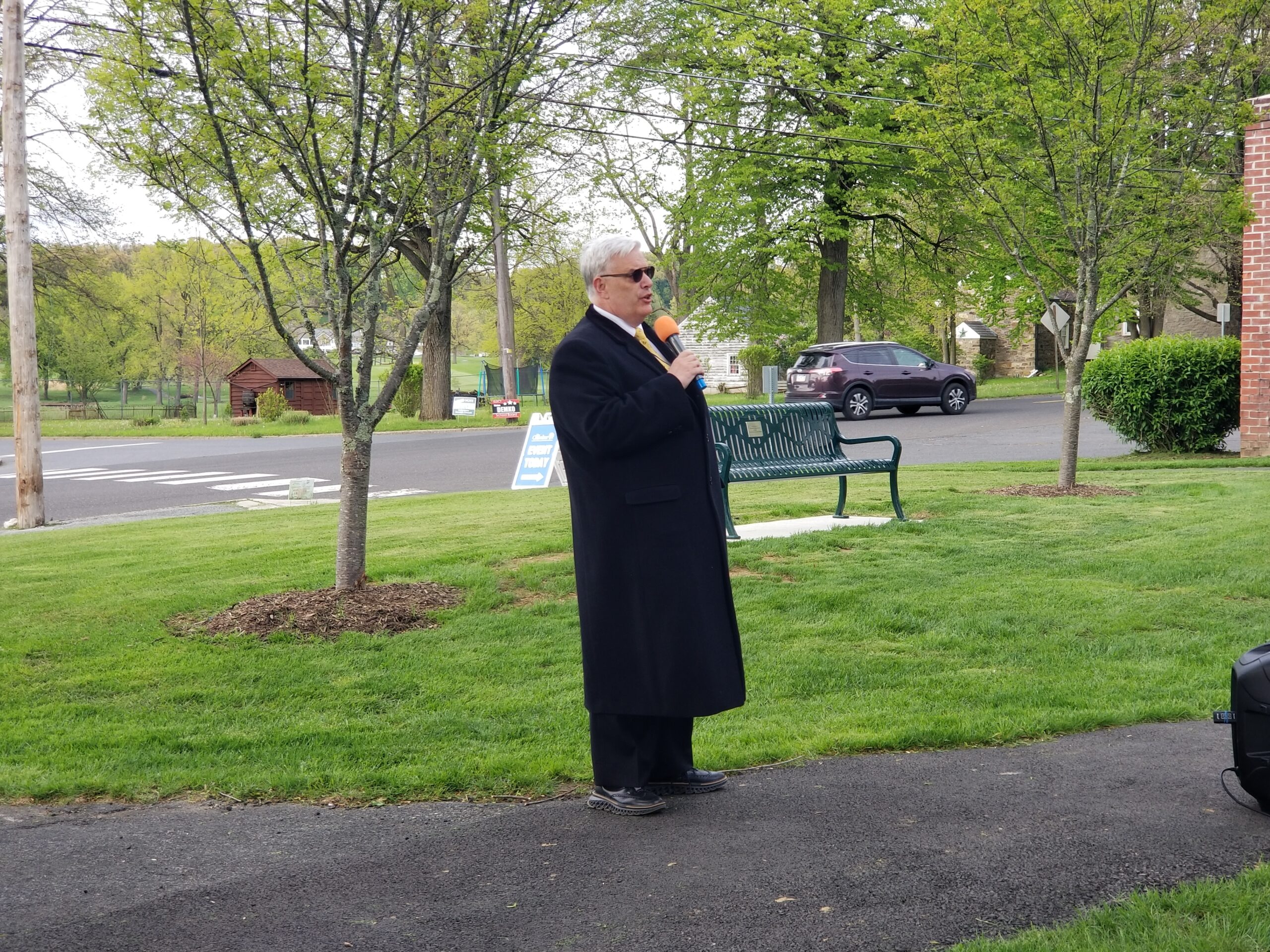 Bench Memorial Dedication Fire