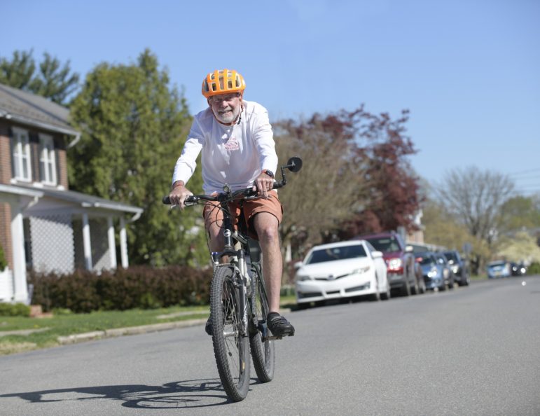 Coach k on bike