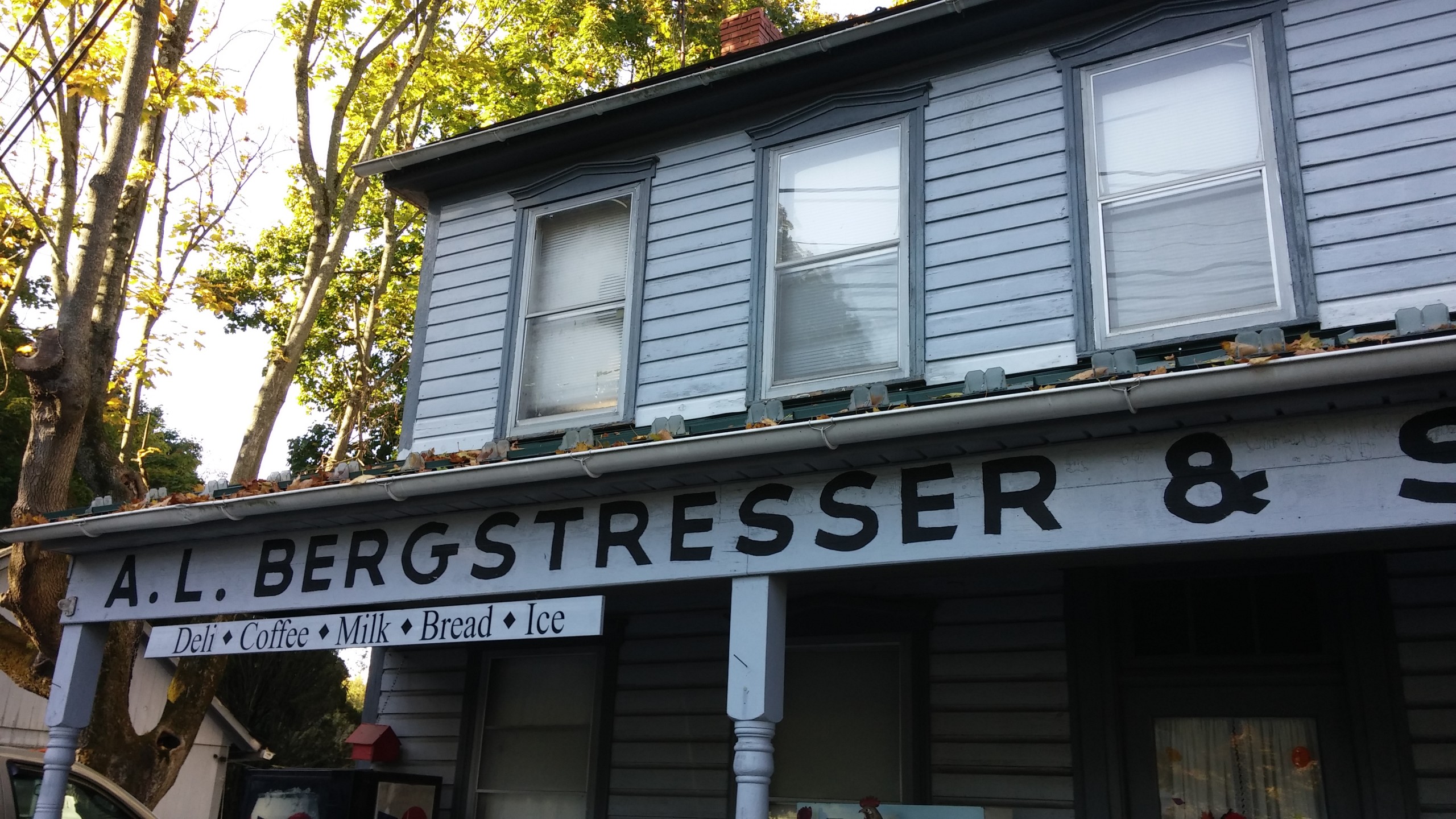 The exterior of Bergy's Mall in Wassergass has essentially remained unchanged since the late 19th century.