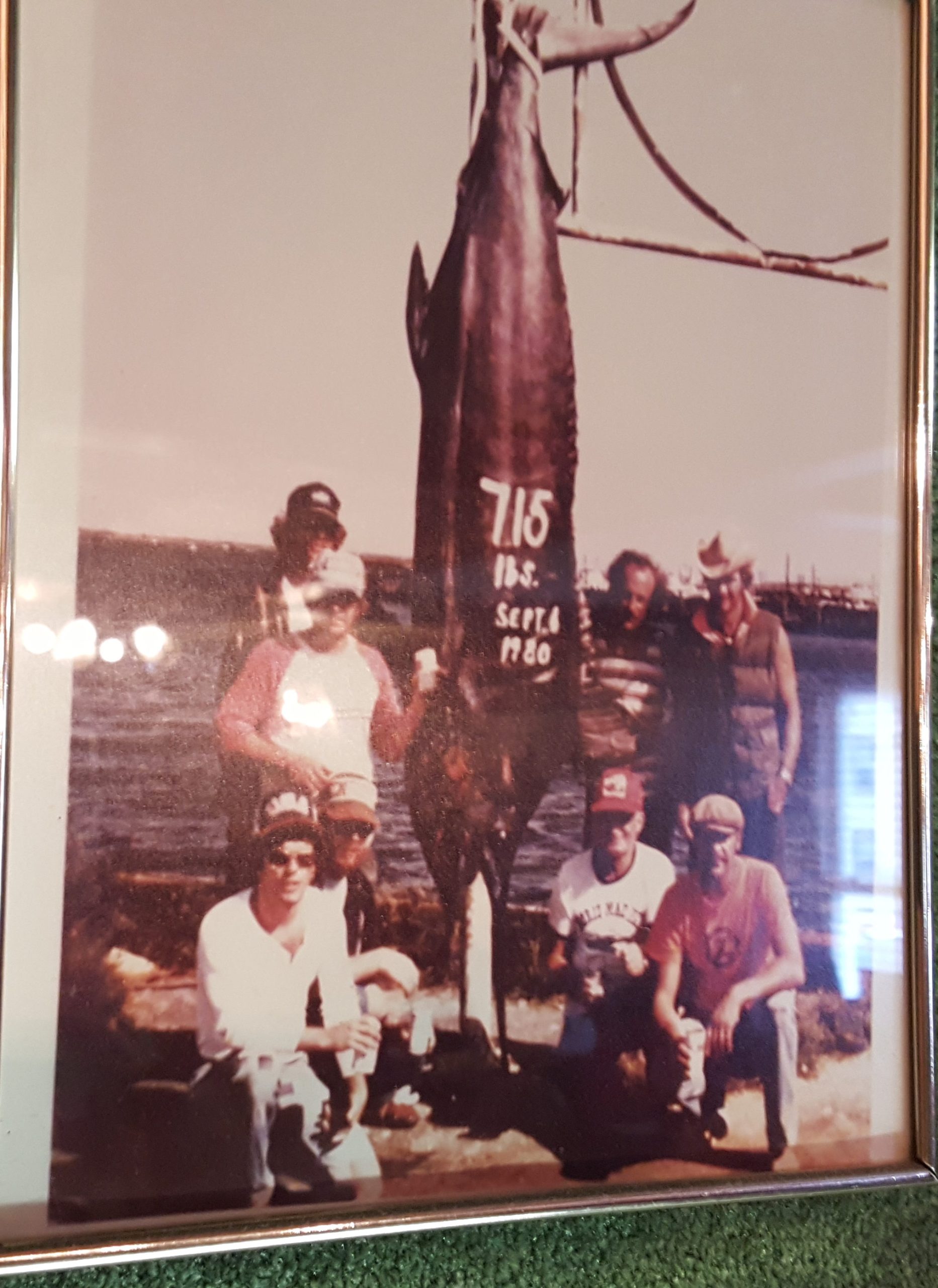 A photo taken on Sept. 8, 1980 shows Manny Aguiar of Hellertown and other fishing trip members.