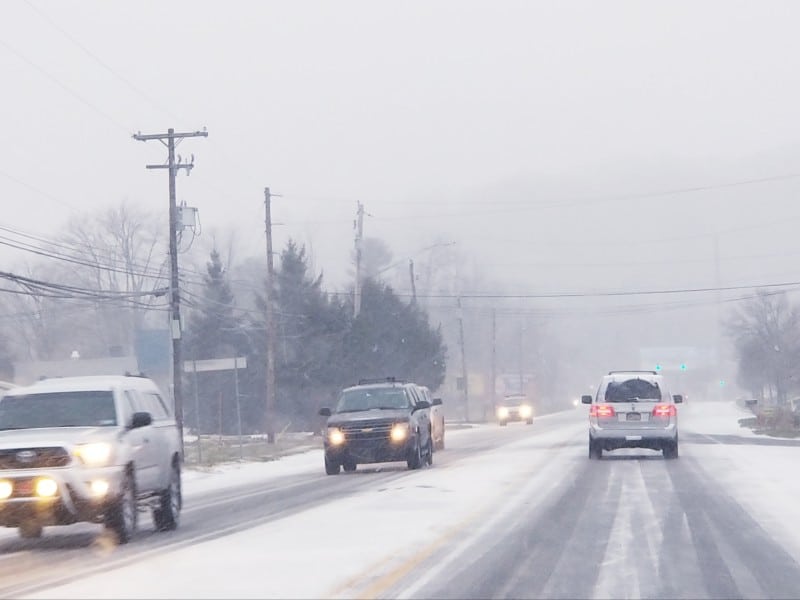 Winter Storm Snow Lower Saucon Traffic