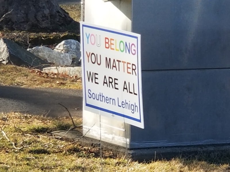 Southern Lehigh DEI Sign