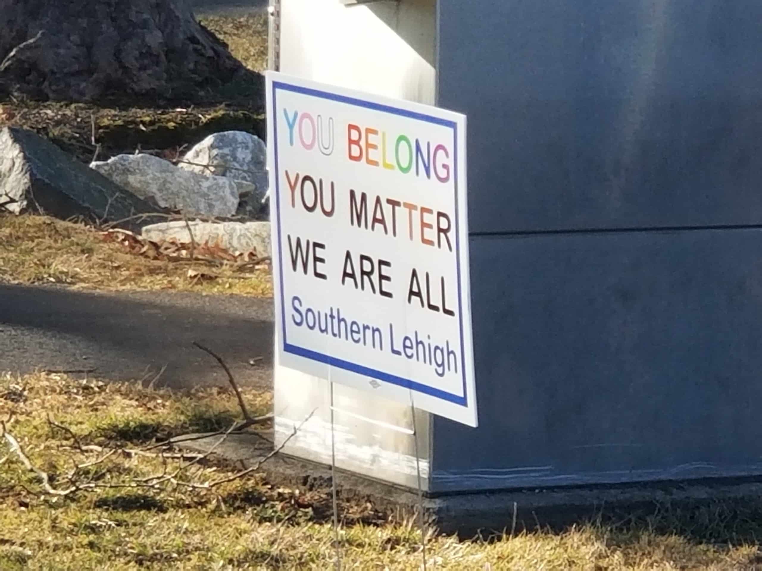 Southern Lehigh DEI Sign