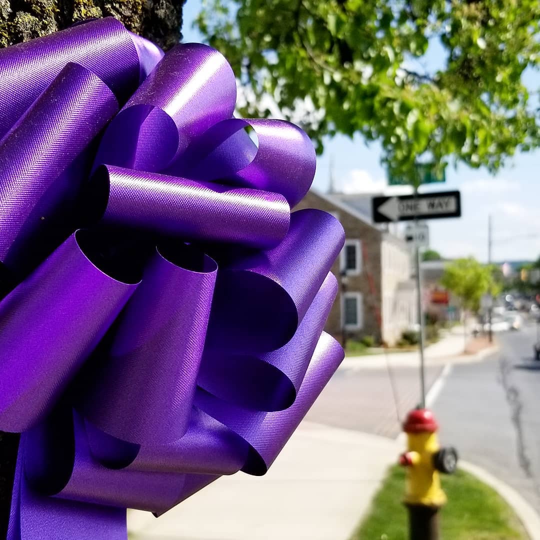 Relay for Life Purple Bow