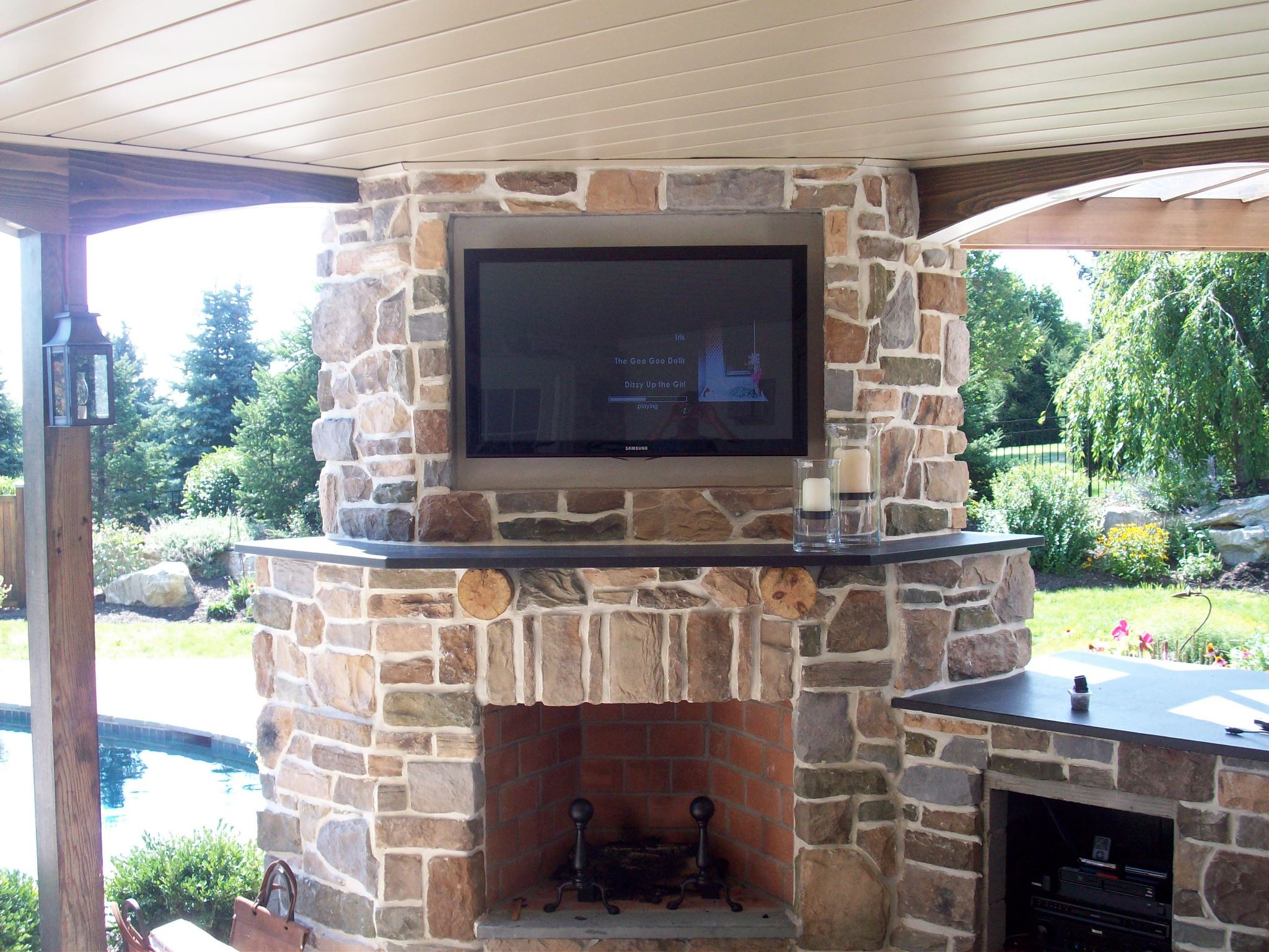 Digital Oasis installs TVs in outdoor living areas.