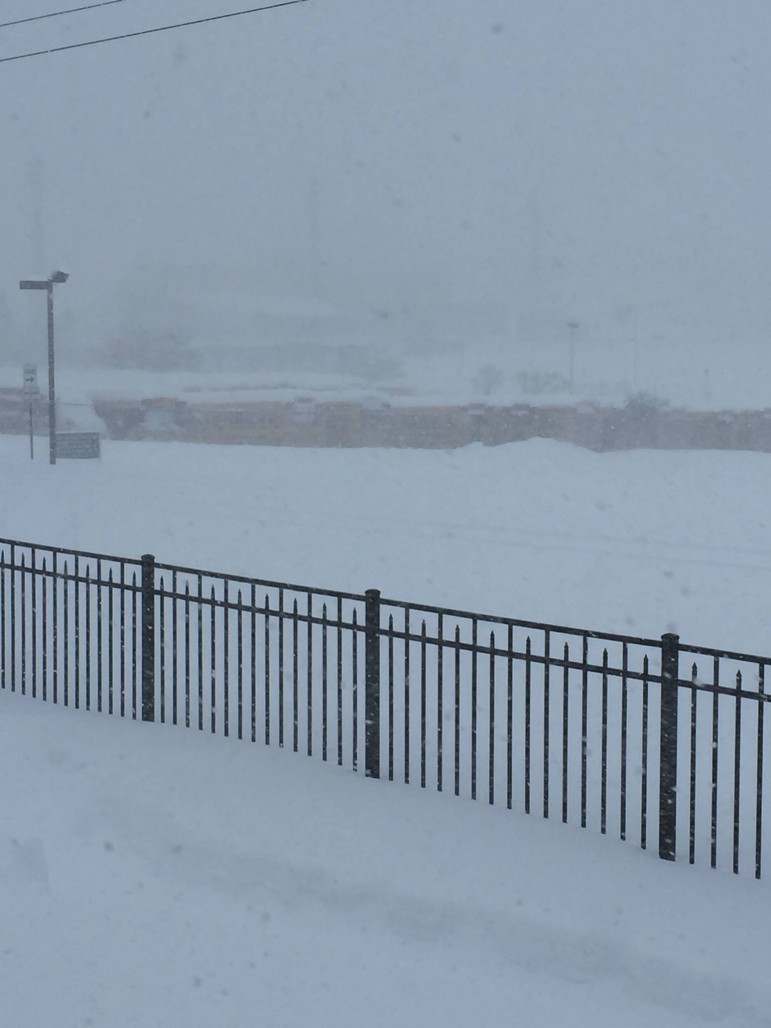 Familiar places became almost unrecognizable under the heavy snow that fell.