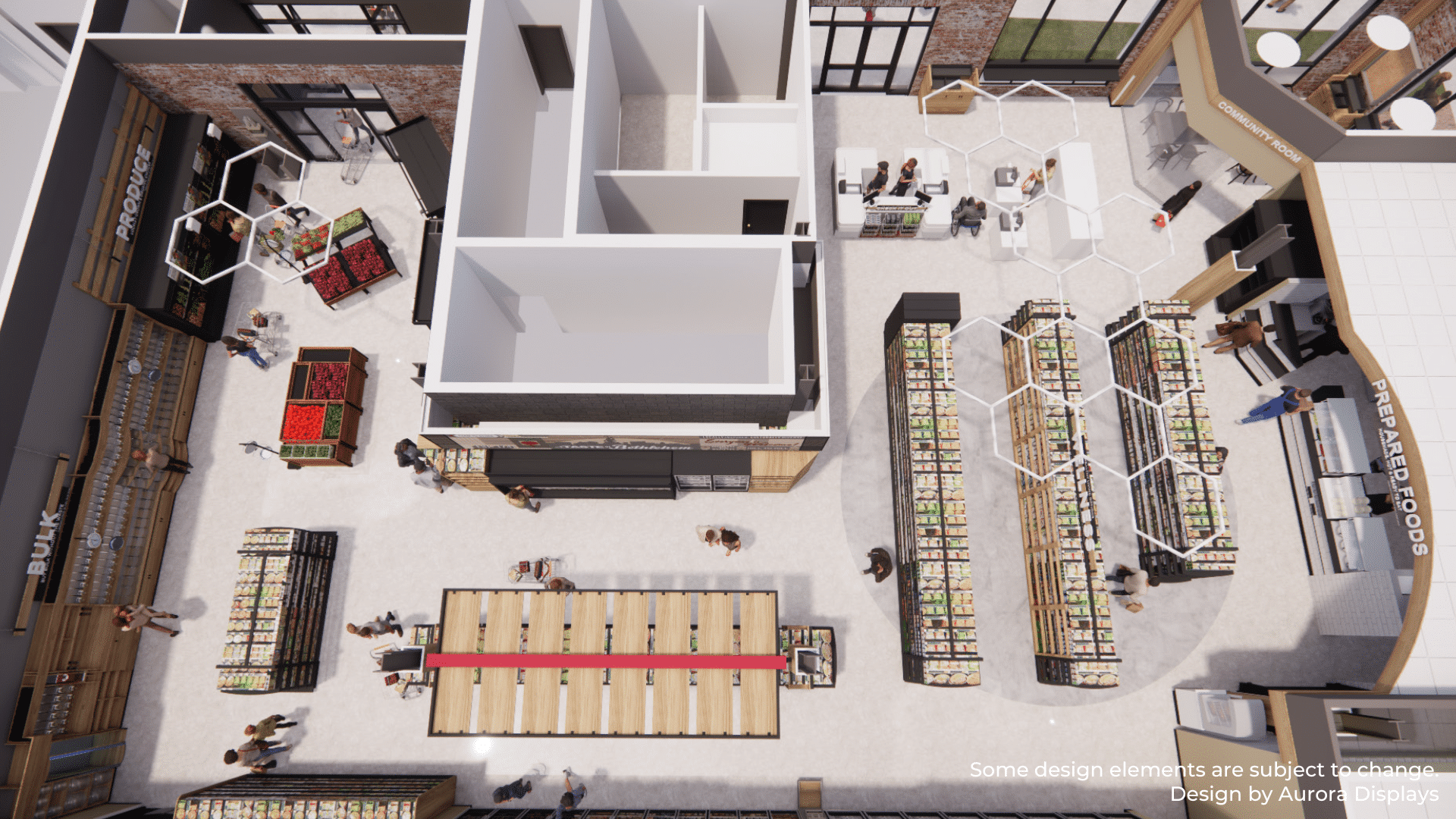 BirdsEye View - Bethlehem Co-op Market - Aurora Displays