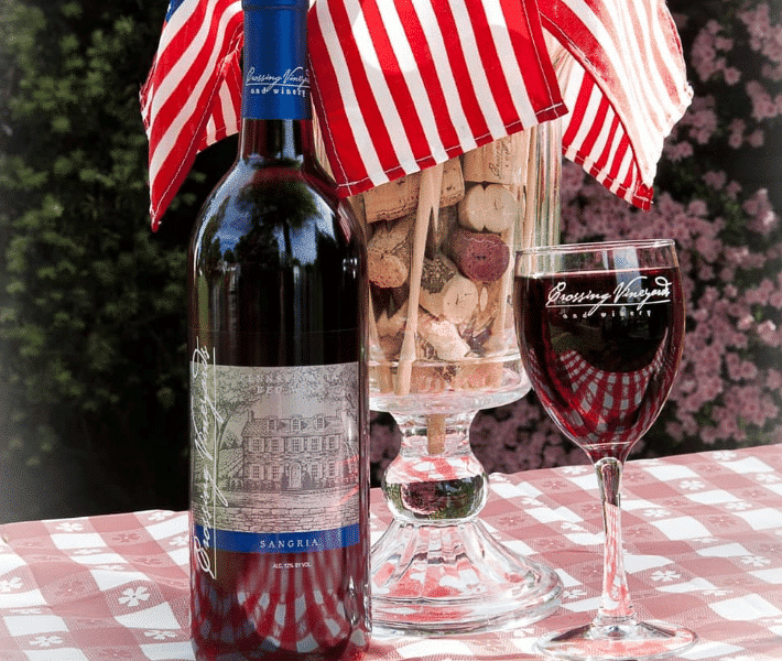 Group tour at Crossing Vineyards Winery