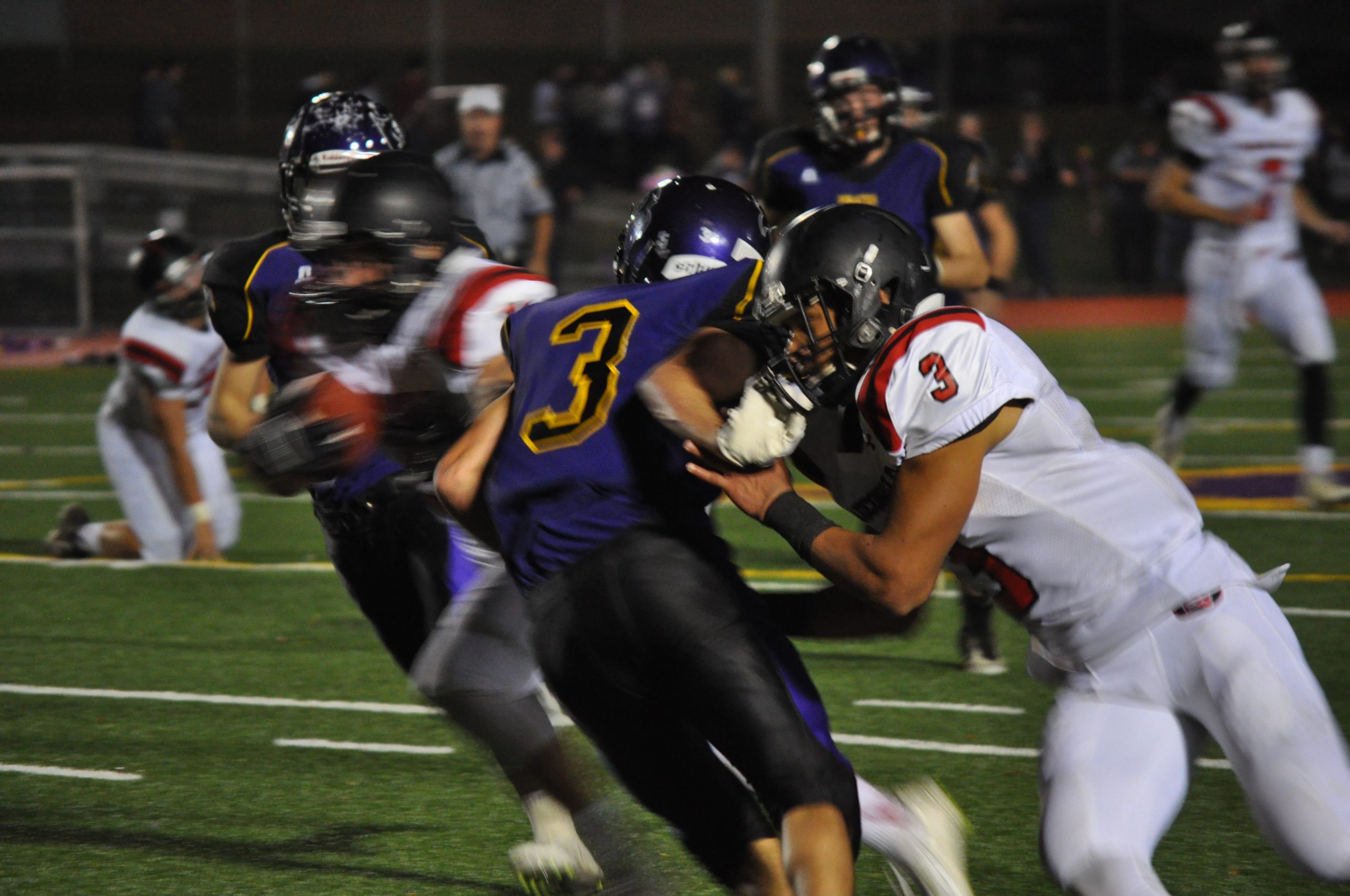 Culver blocking downfield for teammate Nate Harka