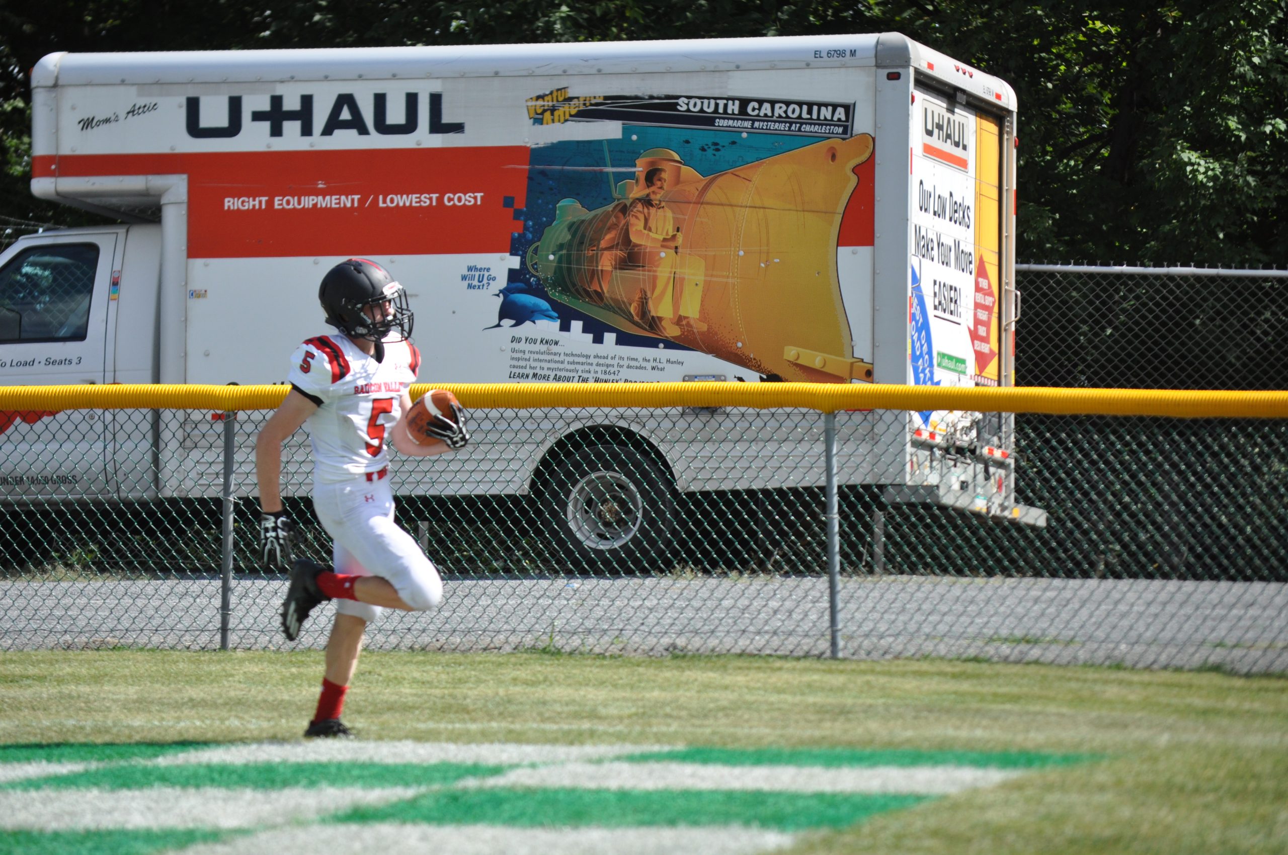 Saucon Valley junior Alstan Wolfe finds the end zone .......Again.