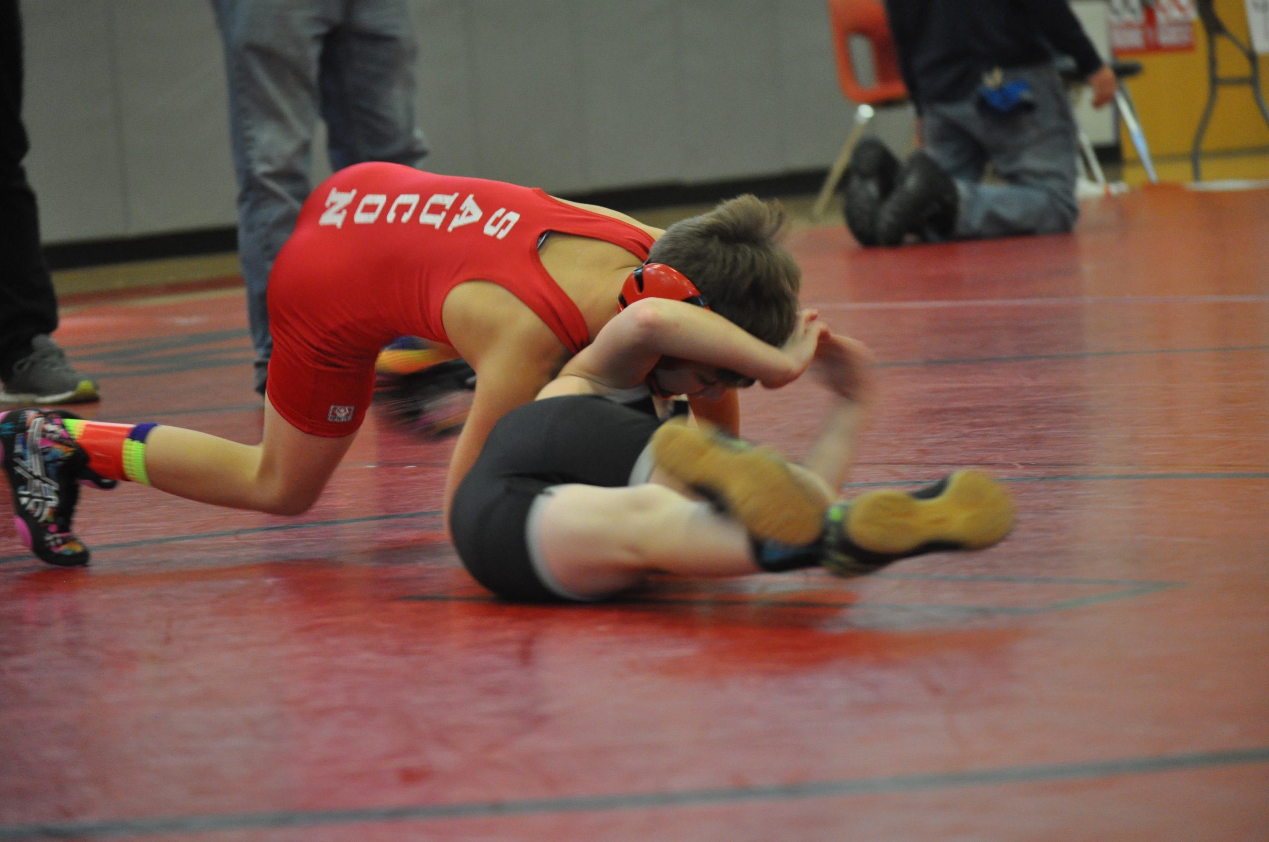 Saucon's Hector Mateo looking for a pin.