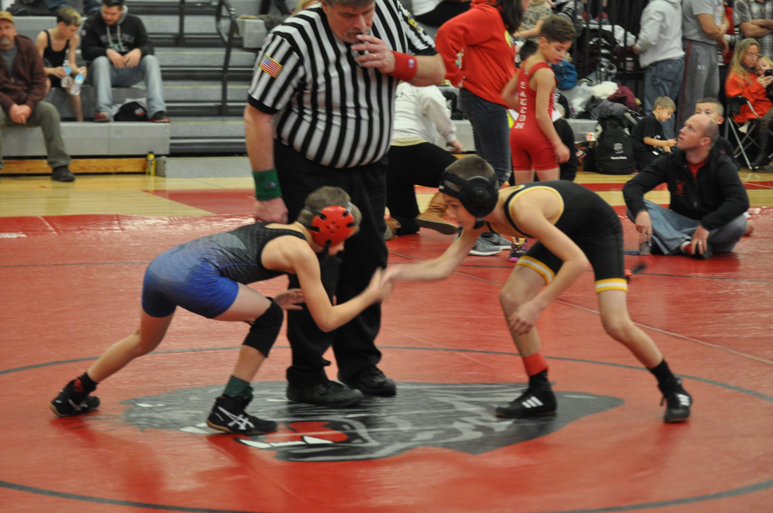 Aidan Grogg of Saucon Valley gets ready to rumble.