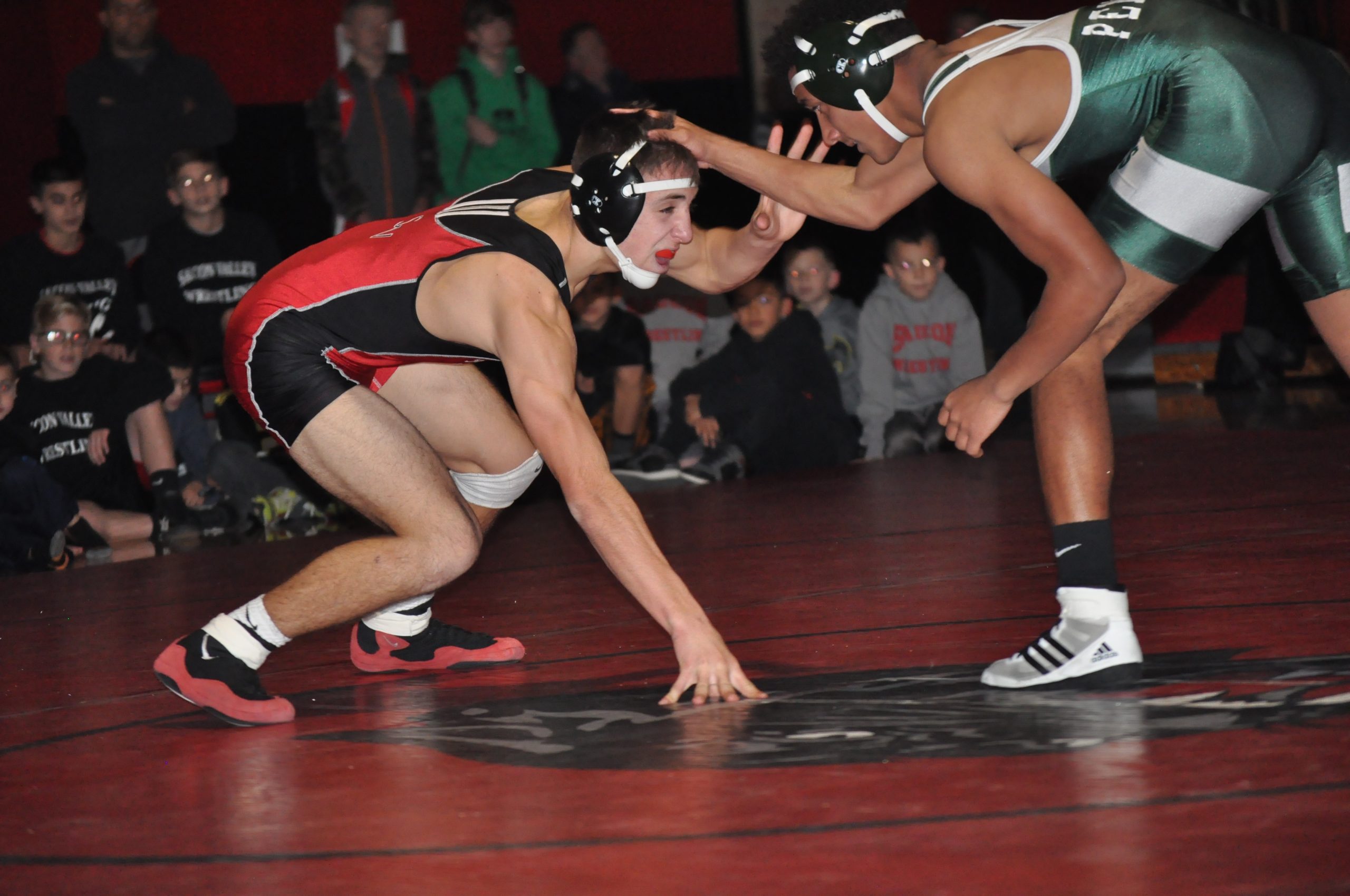 Angelo Mahaffey looking for an opportunity to take a good shot.