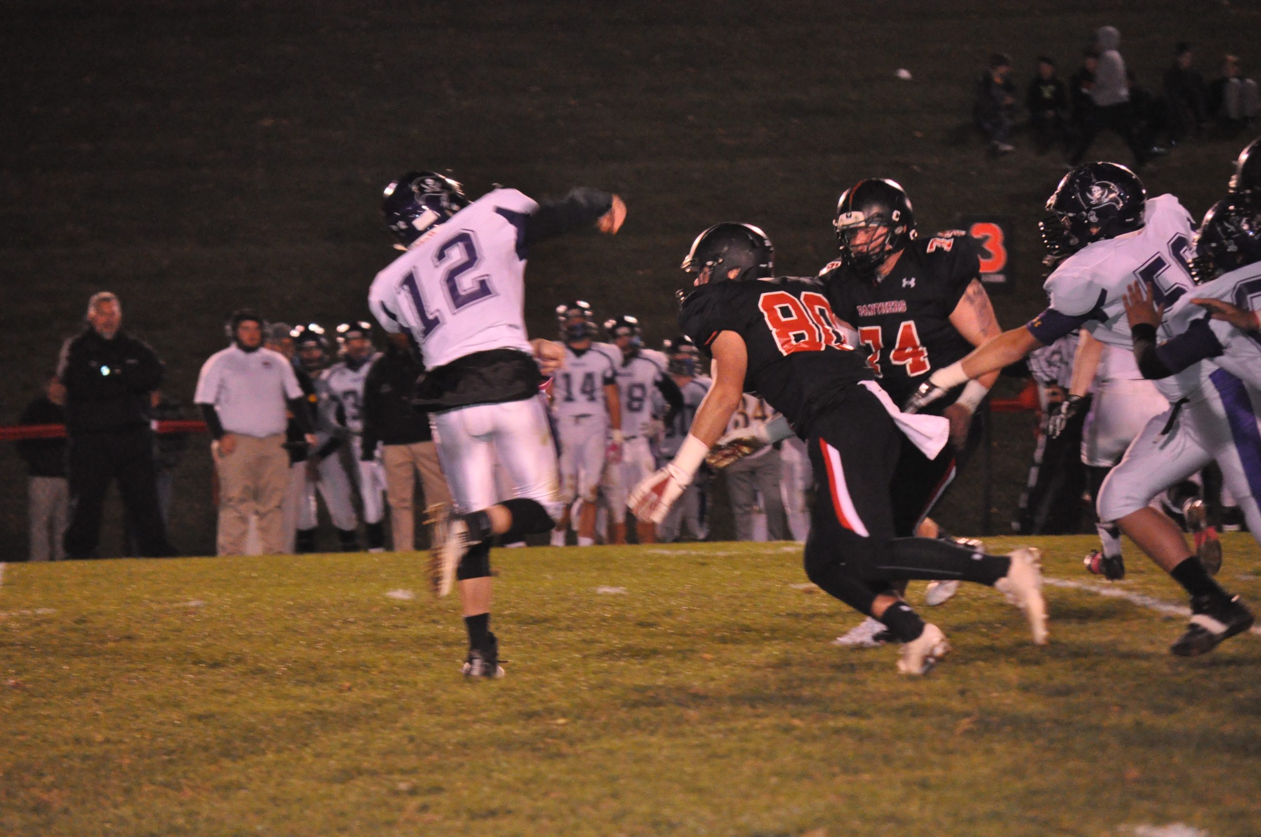 The panthers pressured the Pirates all night long.