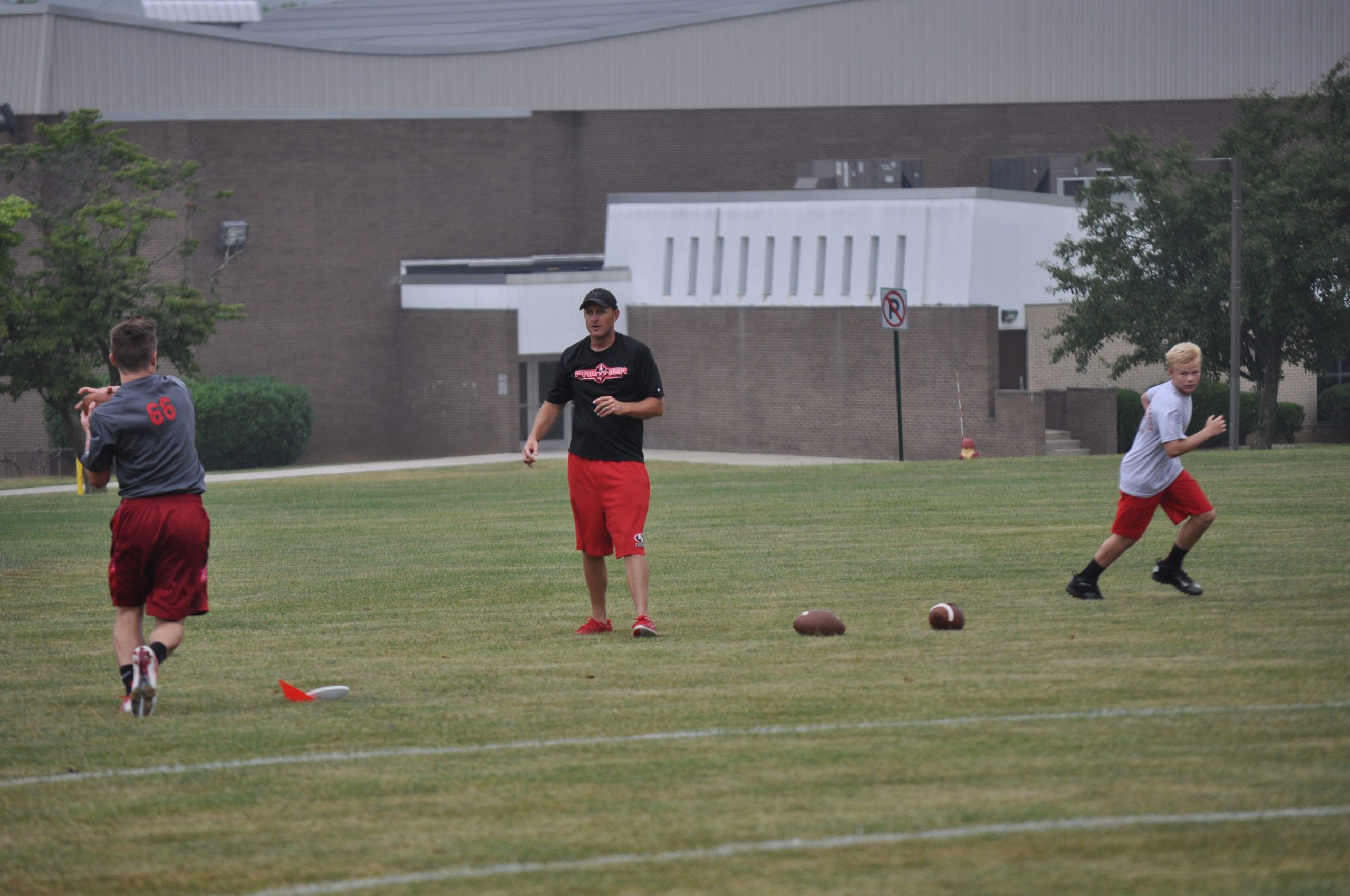 Coach Sams running his scoop and score drill.