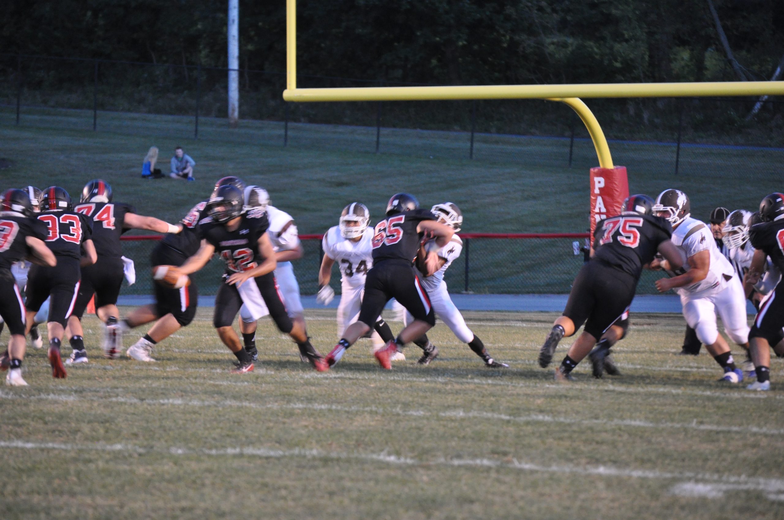 A little chin music being played by Stephen Good (#65)