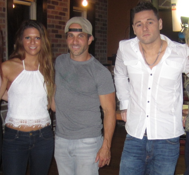 Beer Mussels owner Chris Kern (center) with Demetrius (right) and co-star Ashley Marlowe (left).