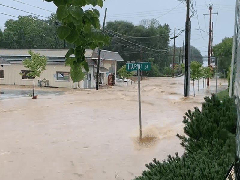 Flooding Hellertown Isaias