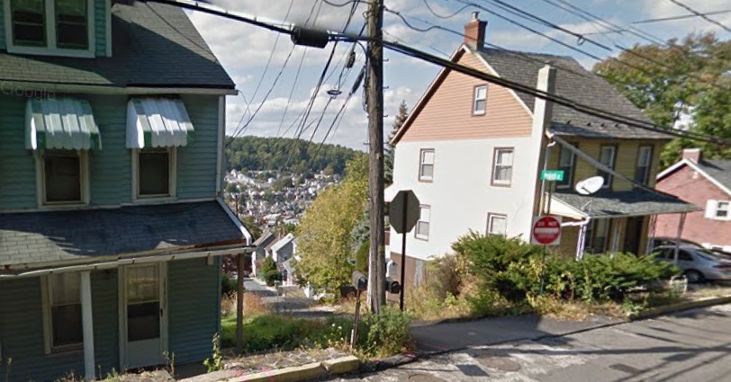 The intersection of Frederick Street and Rt. 378 in Lower Saucon Township, looking northwest.