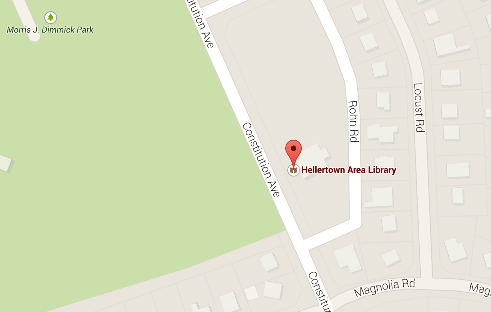 A map of the area where the Saucon Valley Farmers' Market will be held in Hellertown