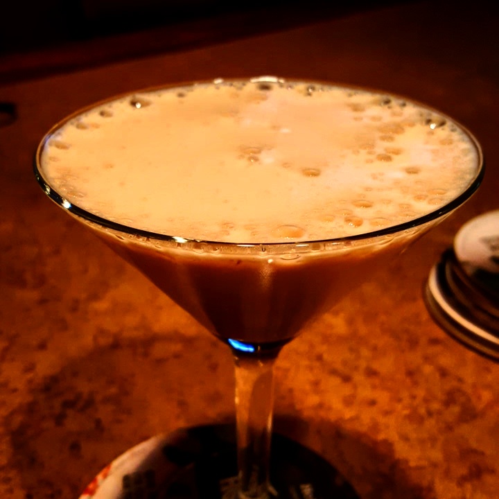 A specialty drink served at the Crossroads bar