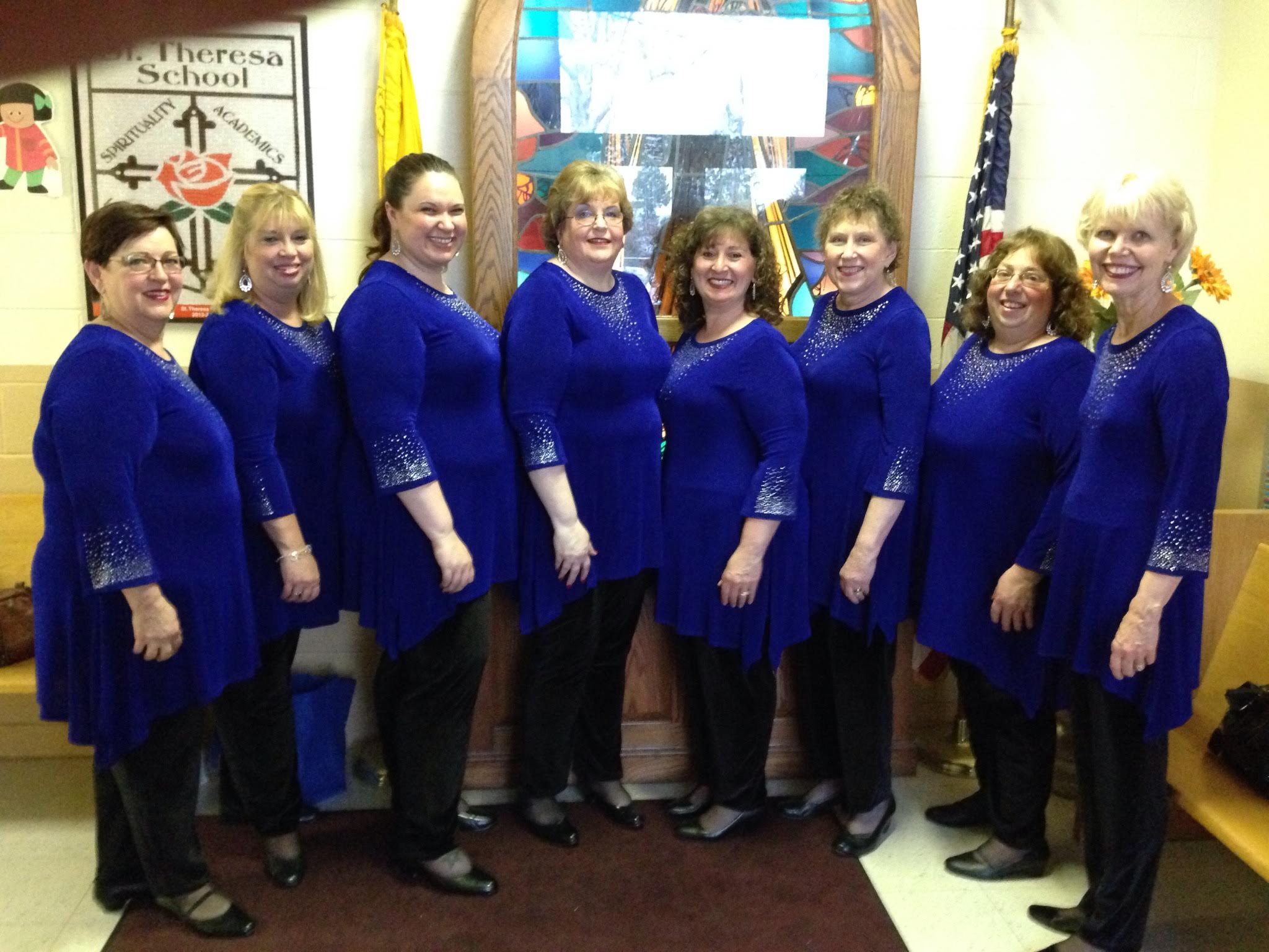 Members of the Lehigh Valley Chorus, an all-female singing group that practices in Hellertown