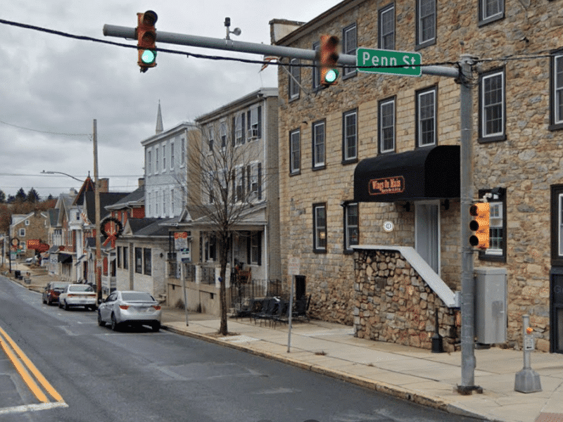 Main Street Bus Girl Pedestrian Hellertown