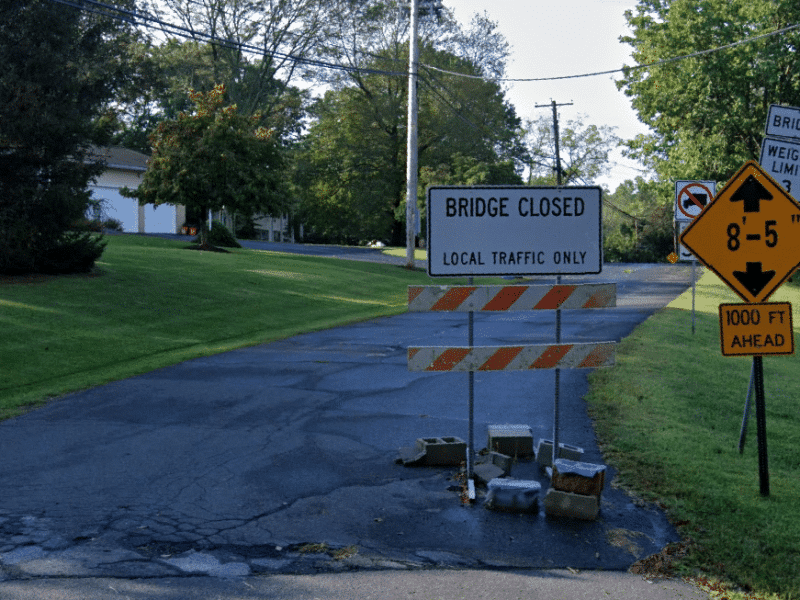 Nursery Road Closed Bridge Window Police