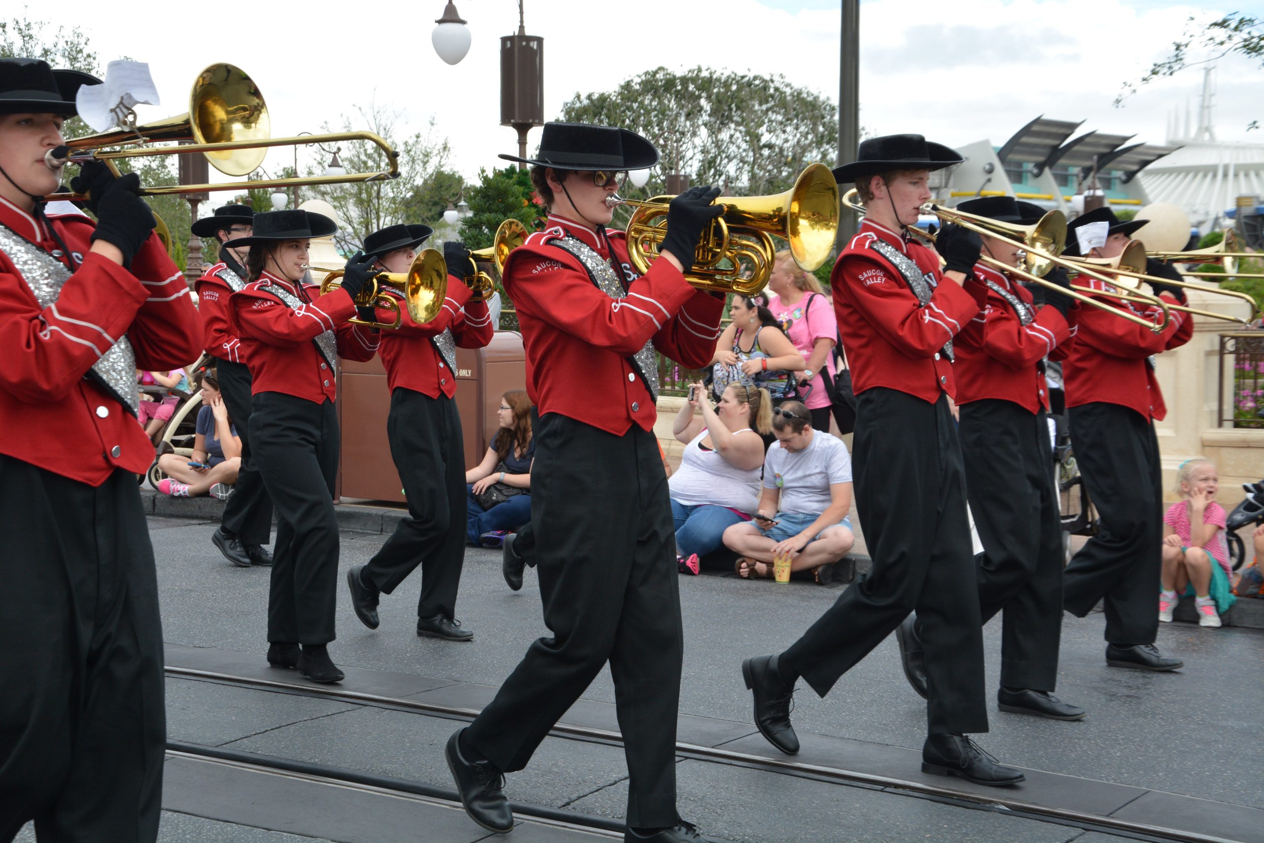 The Saucon Valley High School Marching Band performs at Disneyworld.
