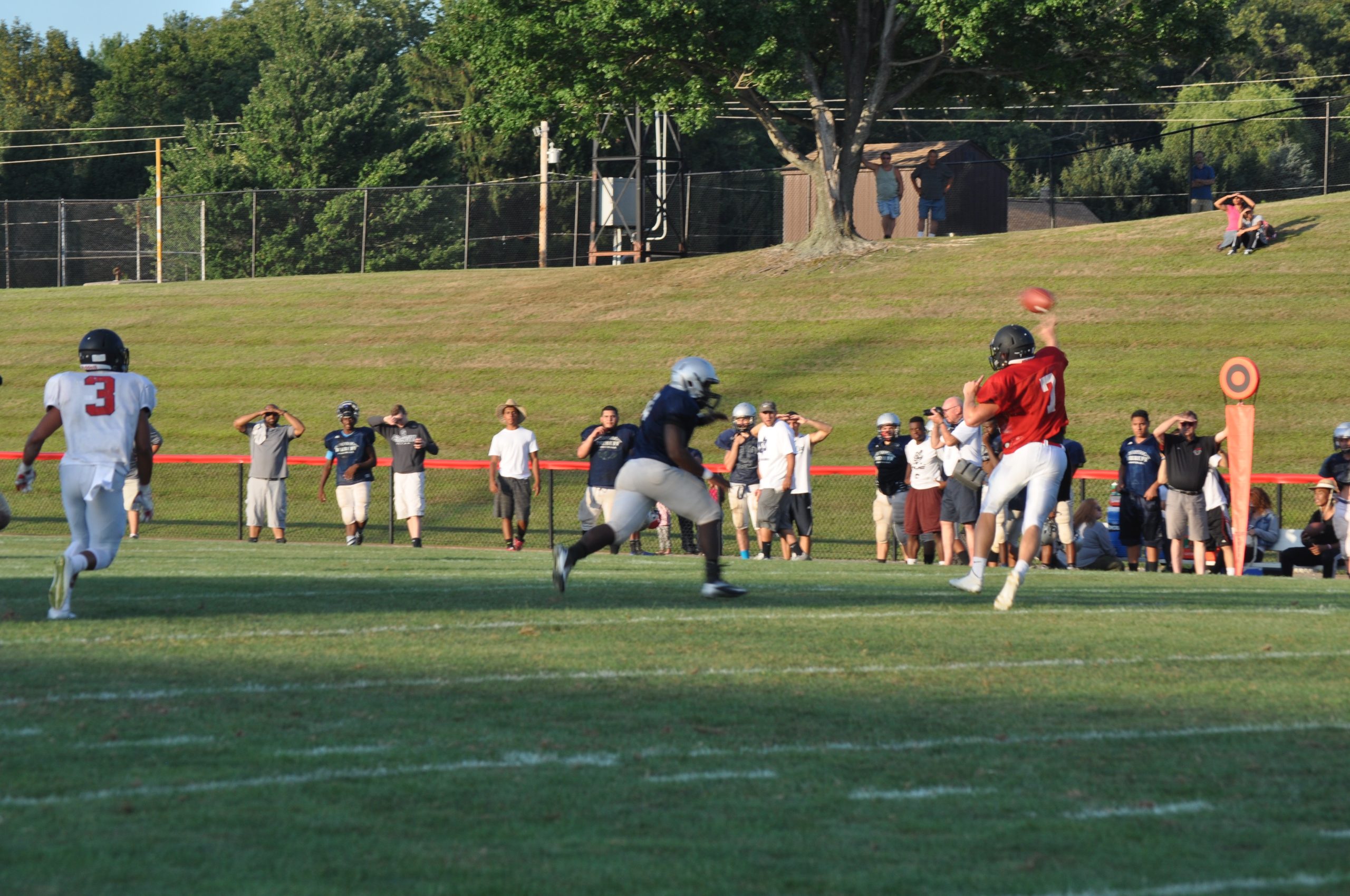 Saucon Quarterback Zach Thatcher with time to throw