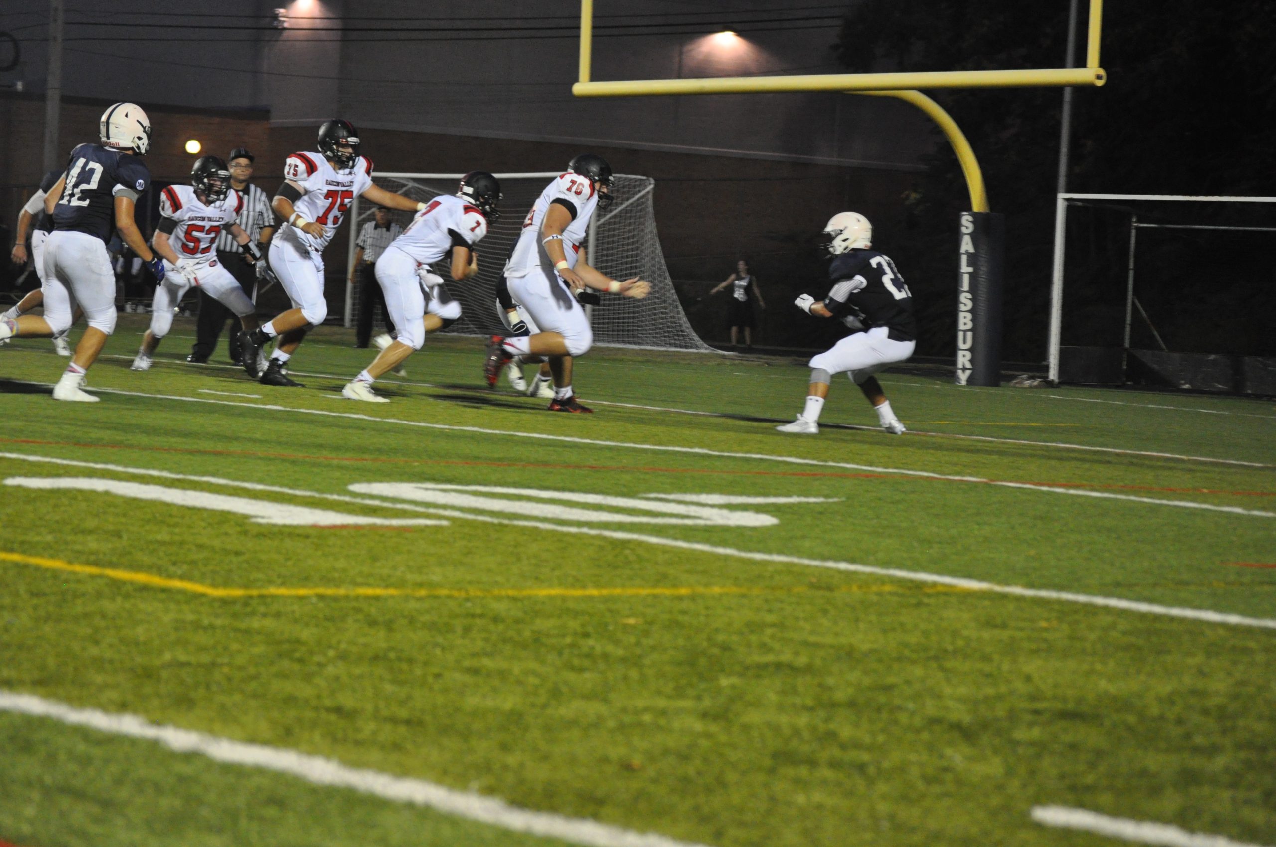Saucon's Thatcher escorted by the Hogs to his second touchdown