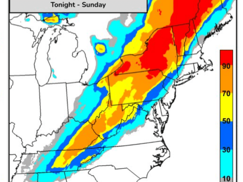 Snow Map Bomb Cyclone