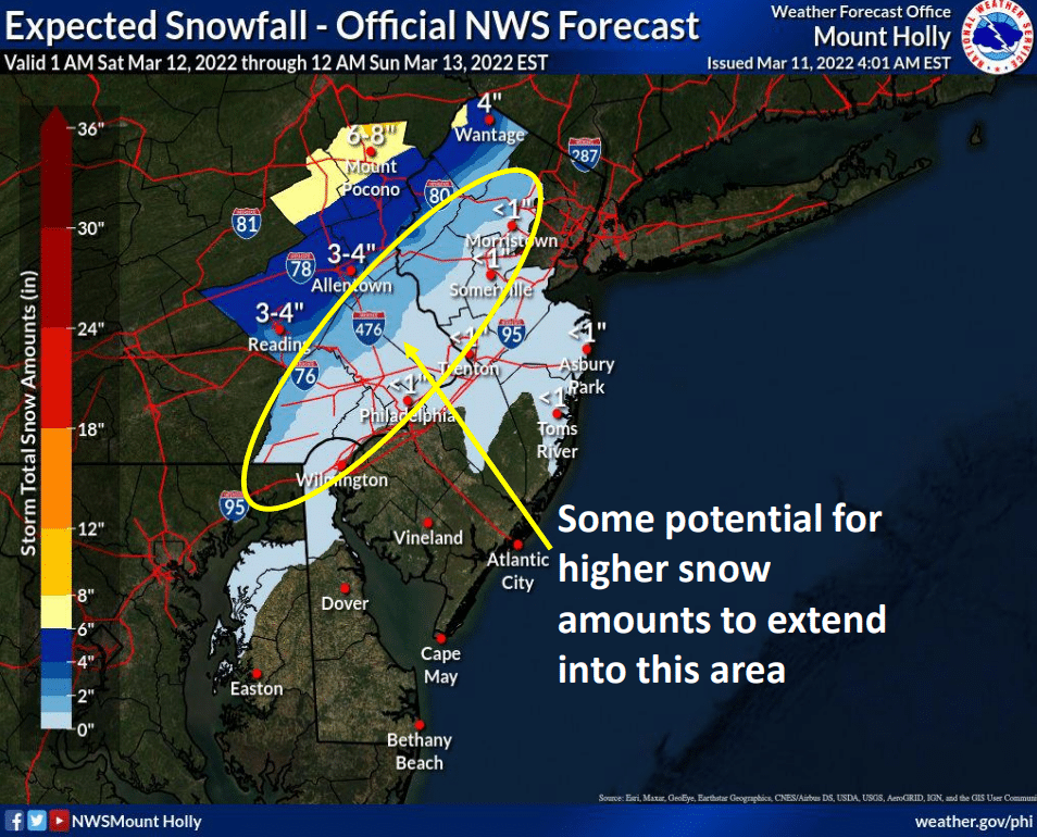 Snow Map Bomb Cyclone Map