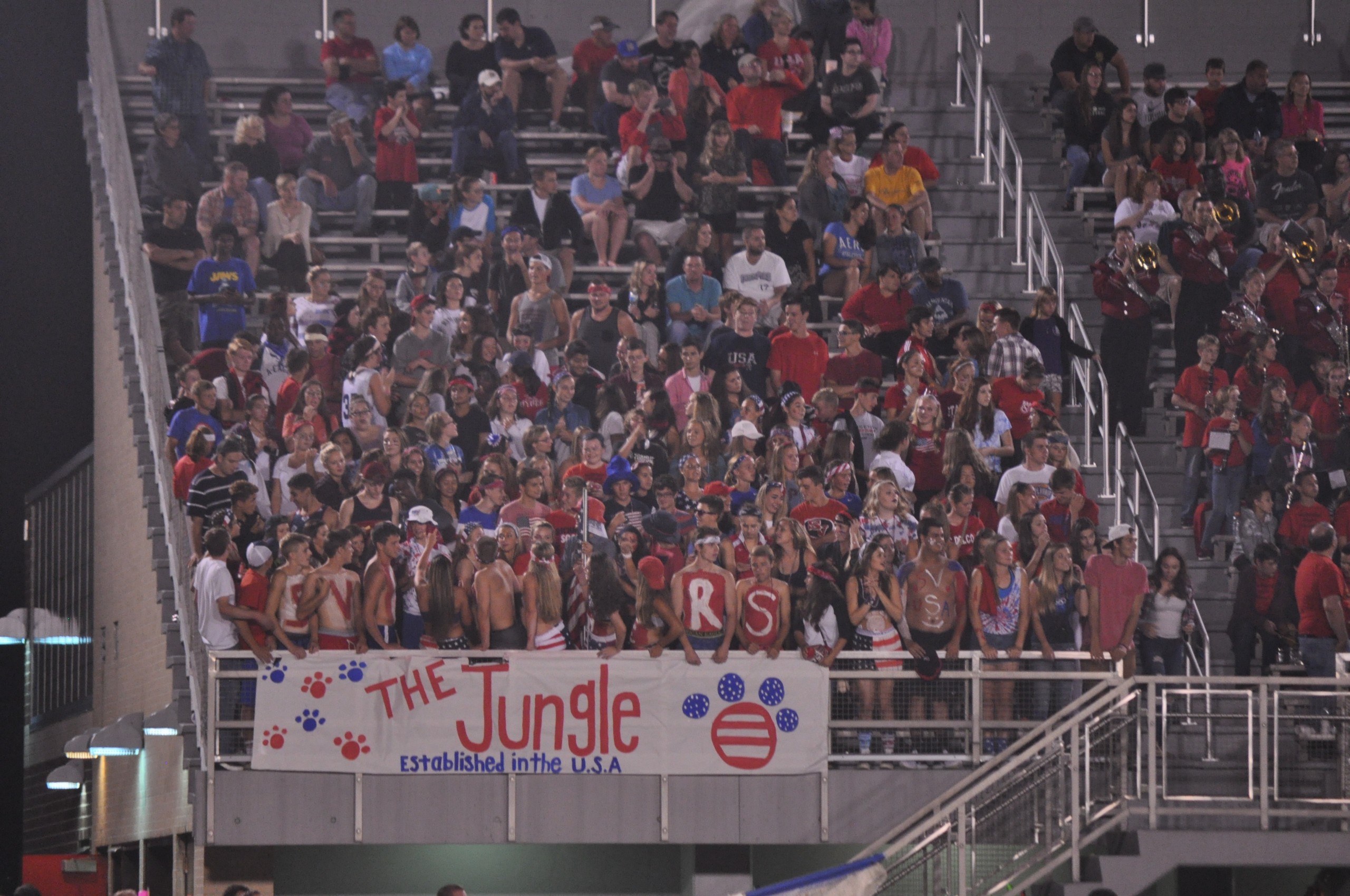 The Saucon Valley Jungle student section