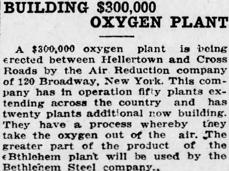 Air Reduction Company The_Allentown_Democrat_Fri__Nov_22__1918_
