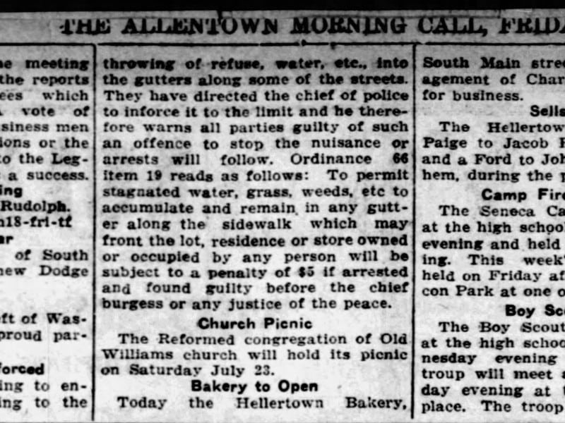 Hellertown Olden Days