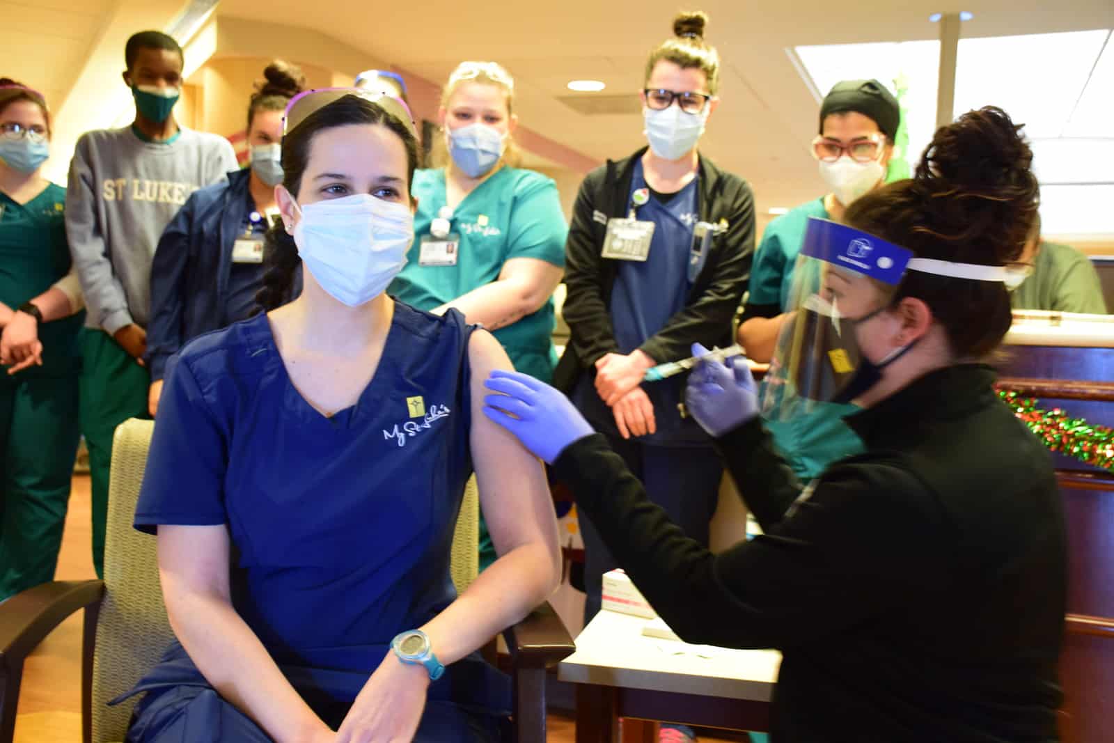 COVID-19 Vaccine St. Luke's First Vaccination