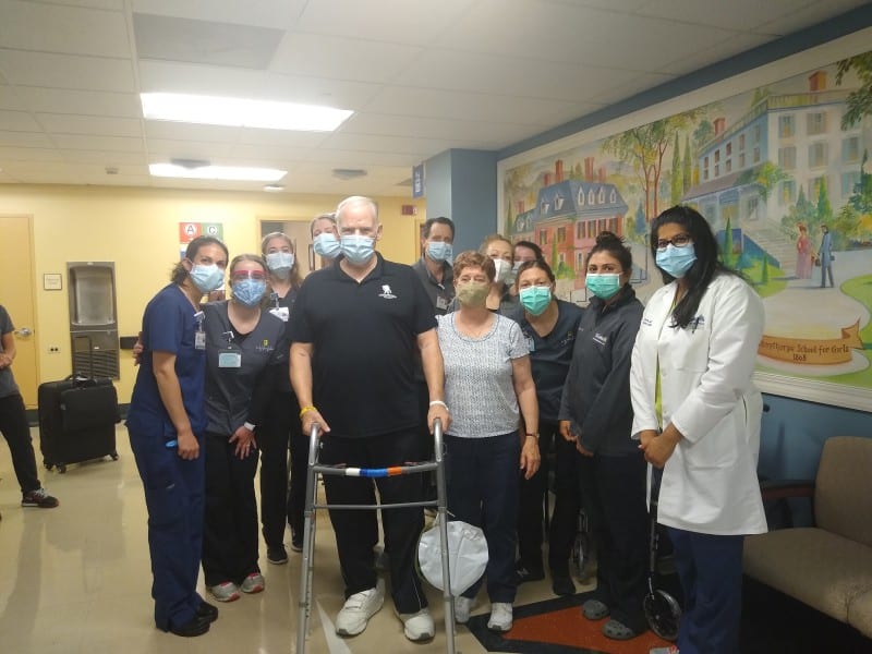 tom brugger leaving rehab COVID long hauler St. Luke's